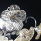Wonderful Gold and Transparent Murano Glass Ceiling Light Flower