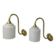 PAIR OF VINTAGE 1950S OPALINE WALL LIGHTS