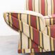 American sofa and armchair in original striped fabric from the 1970s