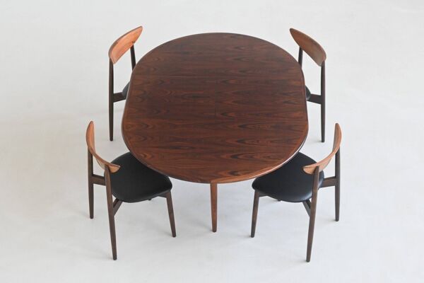 Table de salle à manger Niels Otto Moller modèle 15 en palissandre, Danemark, 1960
