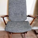Pair of scandinavian mechanism armchairs from the 1970s