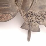 masque bronze ,art africain H33.5cm
