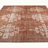 Vintage persian overdyed carpet hamdade oriental rust wool area rug- 295x360cm