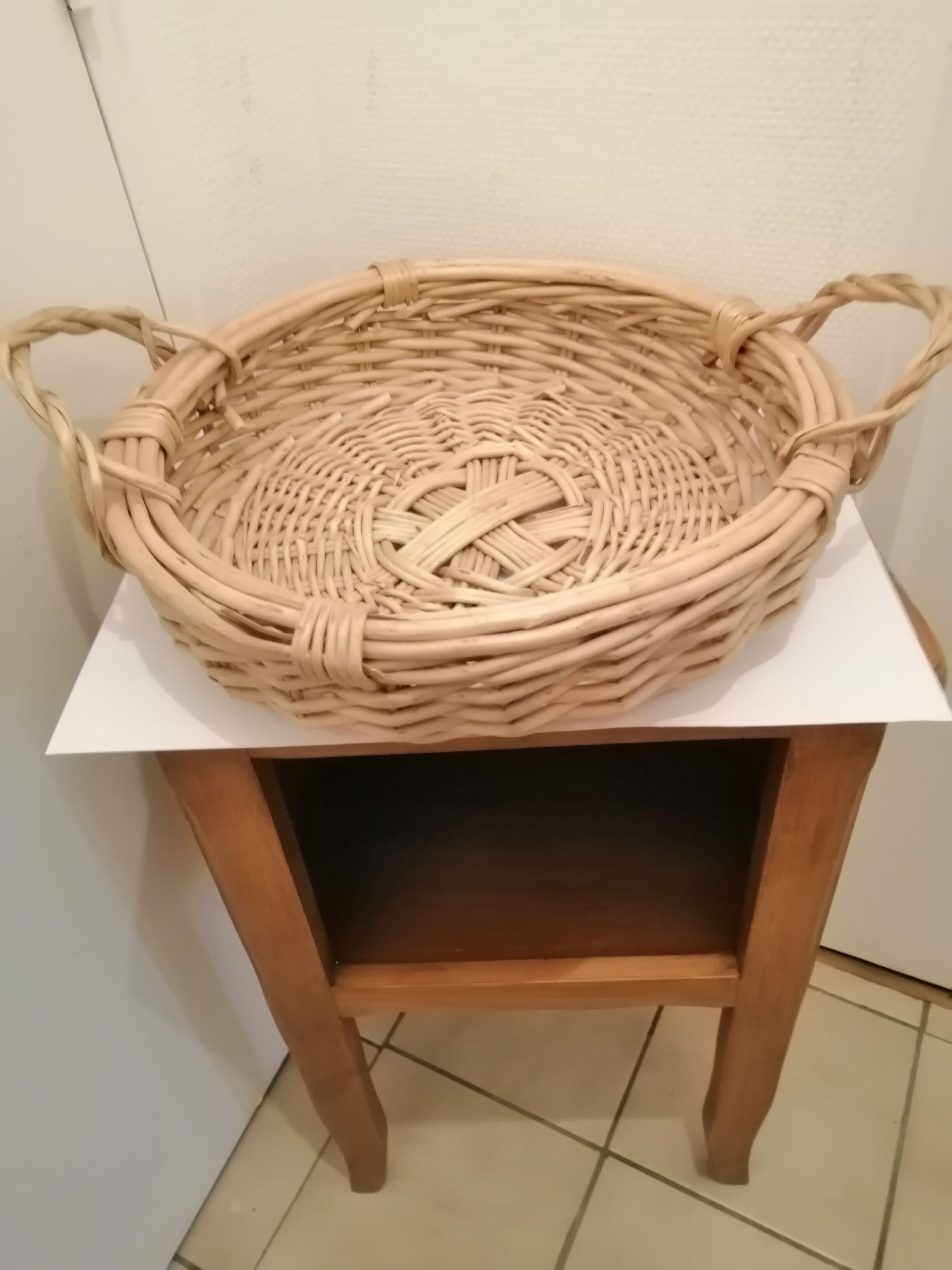 Rattan and wicker basket