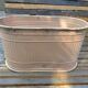 Patinated zinc planter