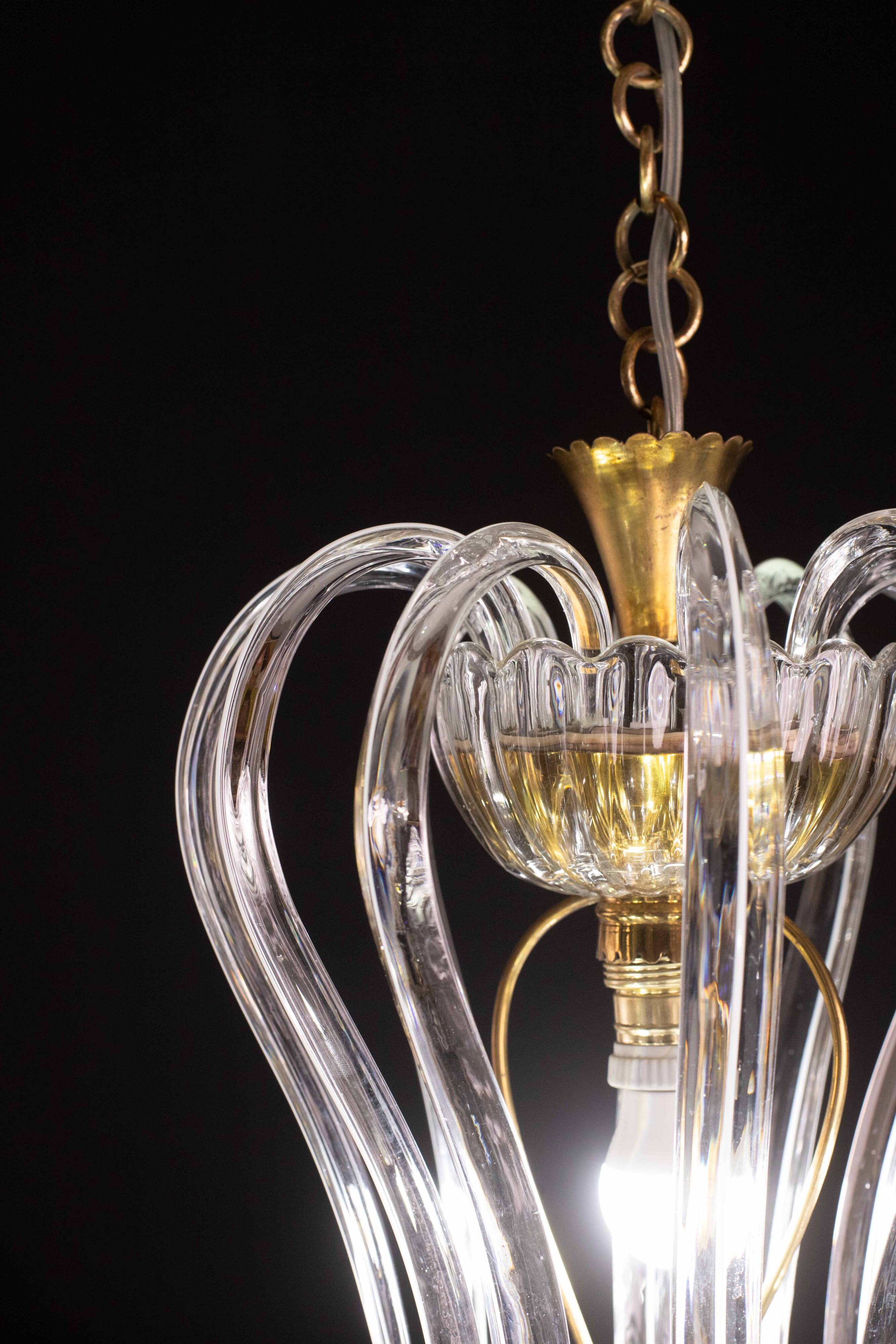 Midcentury Jewel Murano Glass Chandelier by Barovier e Toso, 1950s