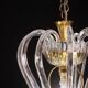 Lustre en verre de Murano attribué à Barovier e Toso, années 1950