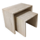 Nested tables in travertine