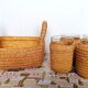 Panier et porte verres paille tressée