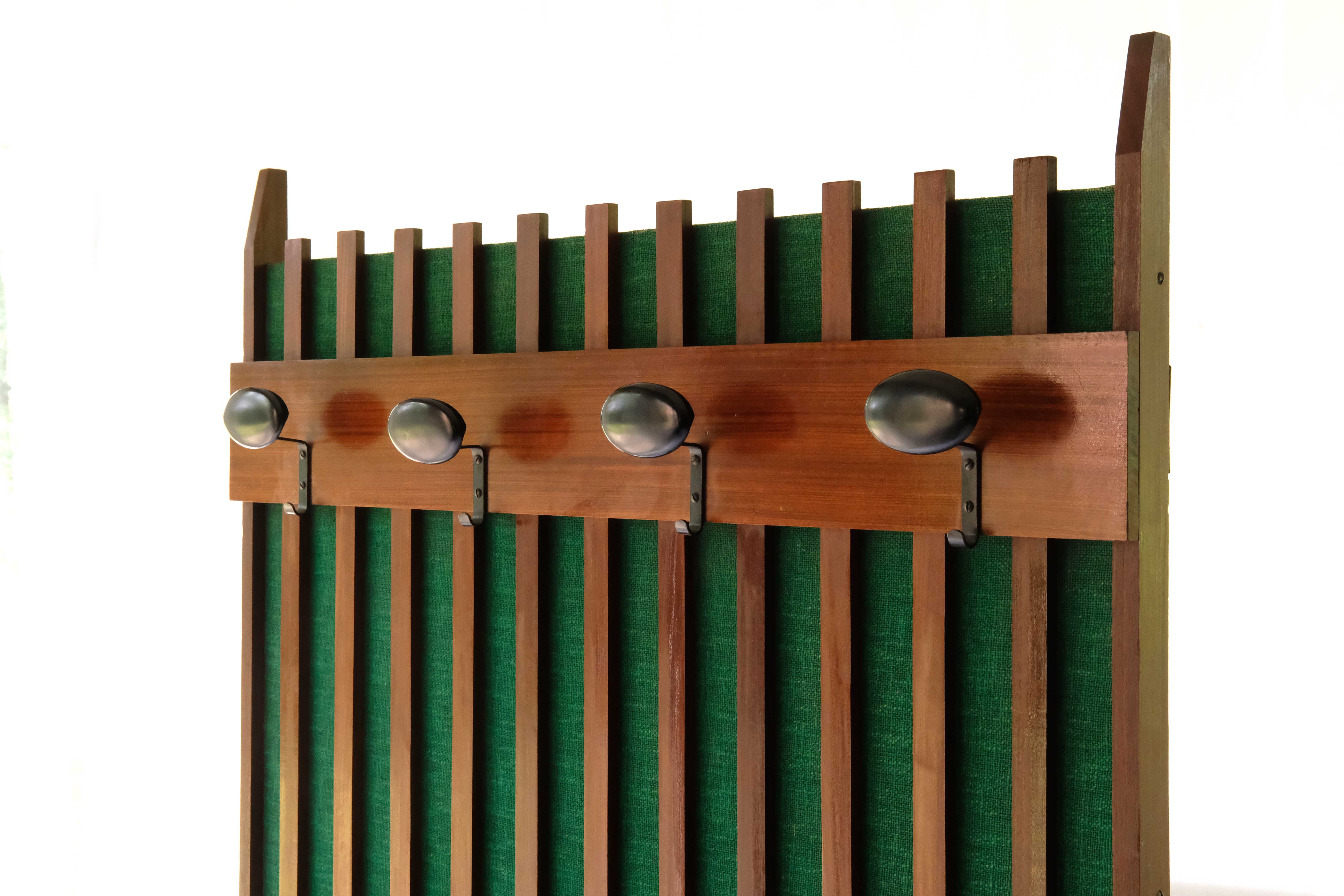 Vintage Wall-Mounted Hall-Stand with a Bench, Italy 1970's