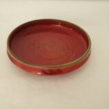 Ceramic empty pocket / bowl with prehistoric Lascaux decor Signed Paule