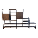 Modular rosewood bookcase by Pierre Guariche for Meurop