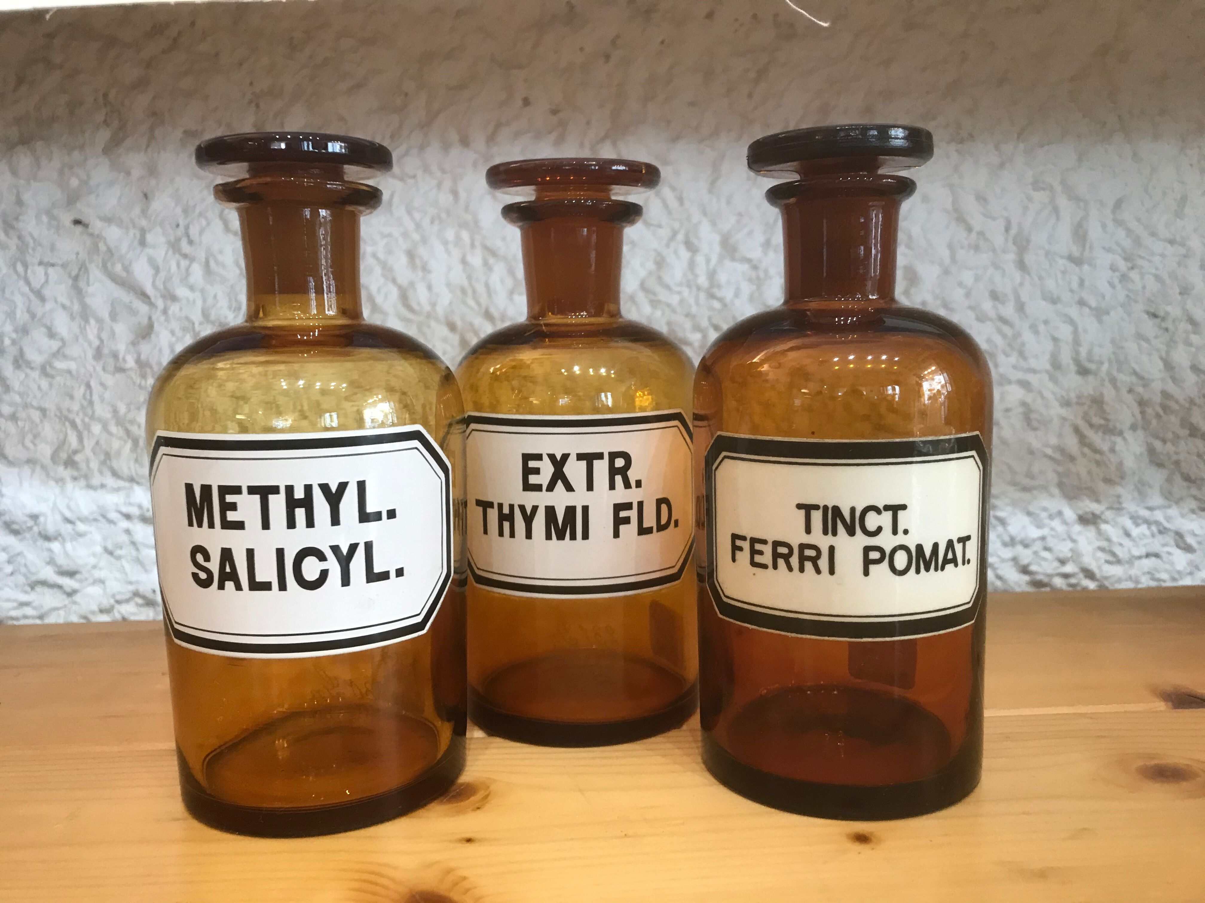 Old pharmacy bottles