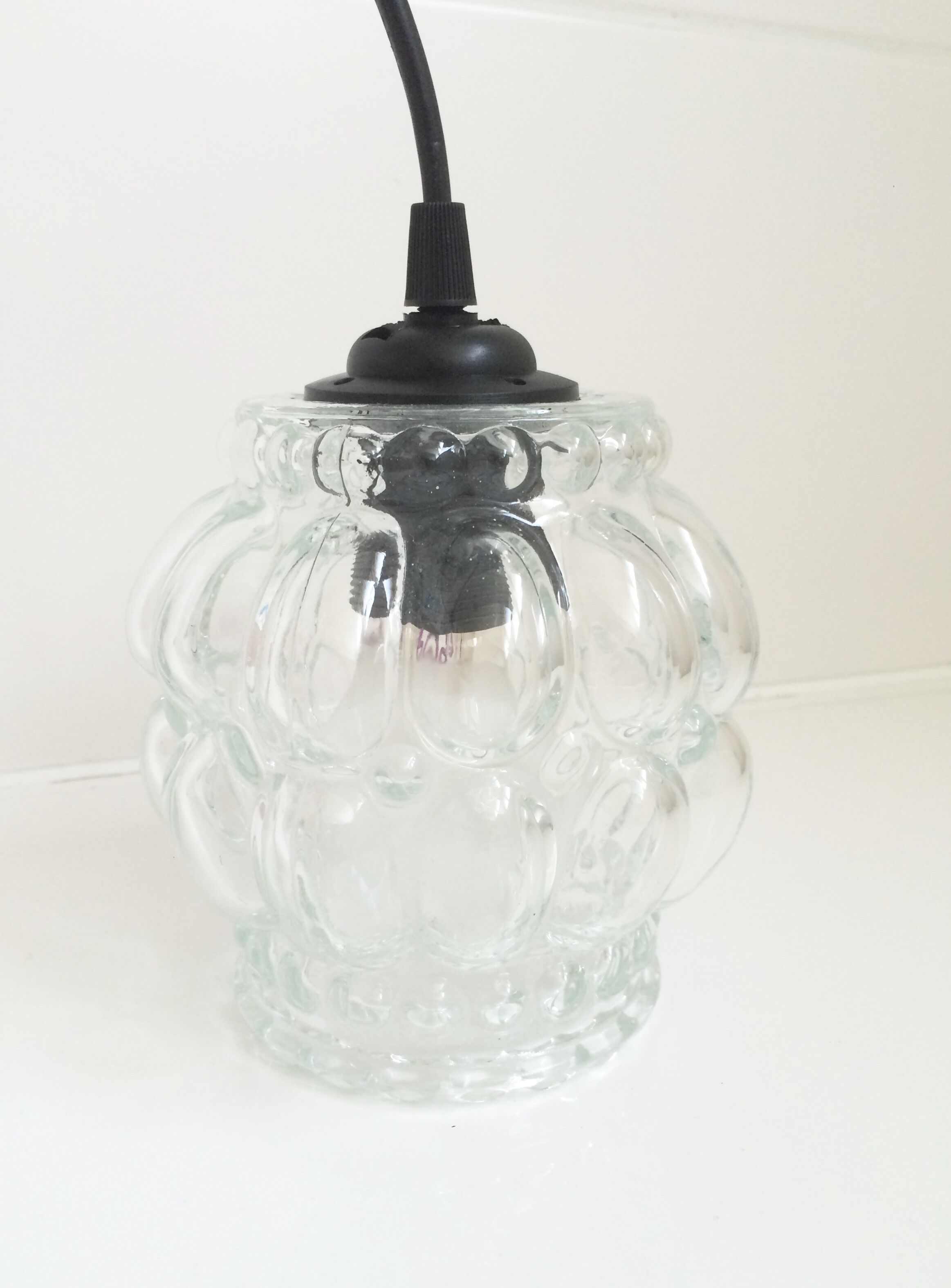 Bubbled glass hanging