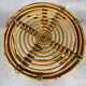 Round rattan stool from the 70s