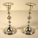 Pair of silver candle holders