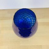 Italian Empoli vase blue glass 33 cm