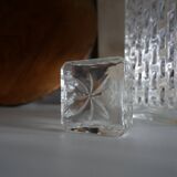 Vintage whisky decanter in chiseled glass