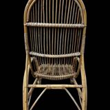 Énorme paire de fauteuil en Rotin des années 50 Sud de la France
