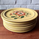 9 k&g luneville french ceramic dinner plates, ø 24.8 cm