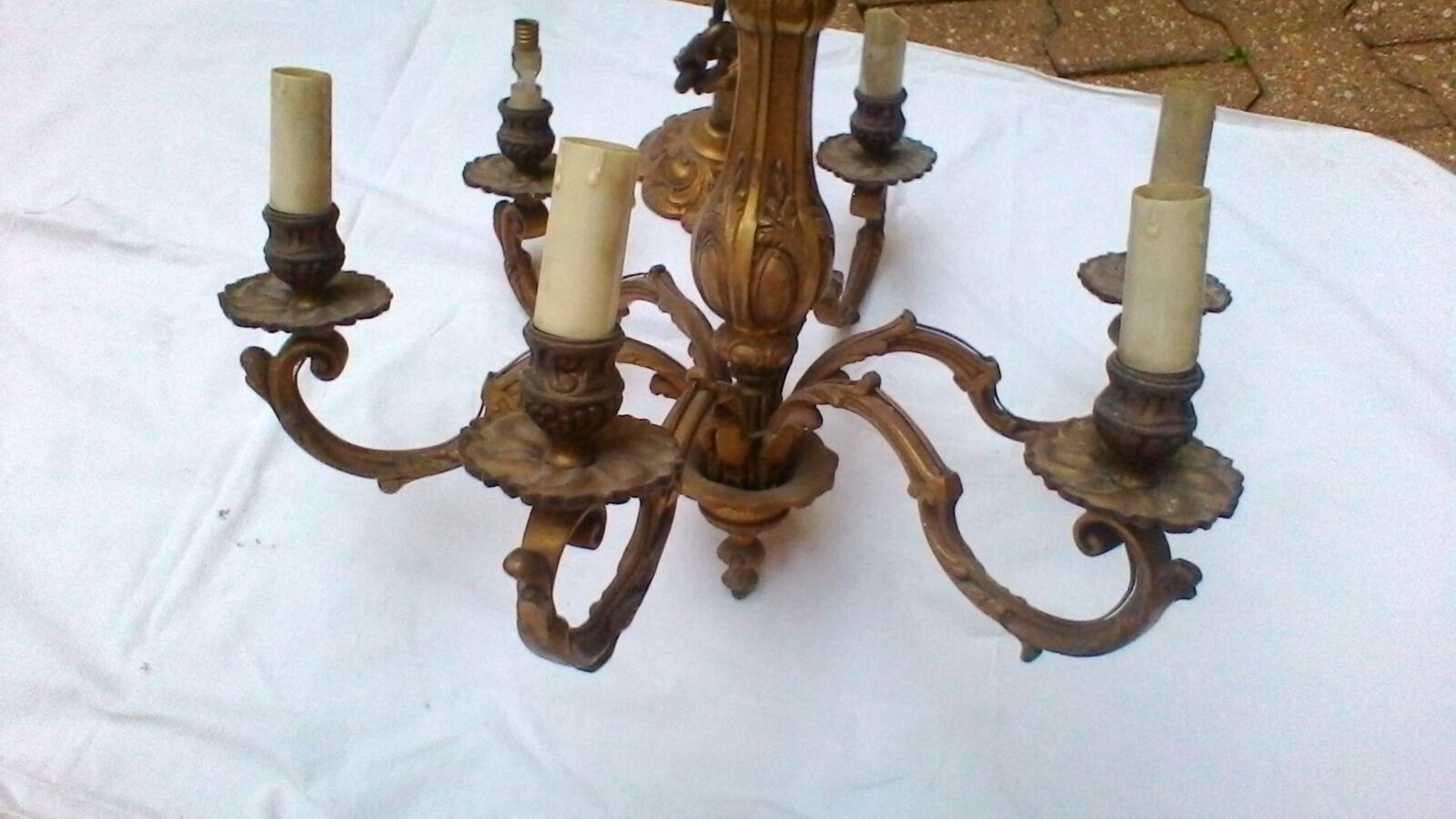 Lustre 6 branches en bronze