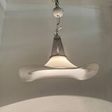 Large Black and White Murano Glass Light Pendant 1970’s