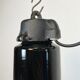 Industrial bauhaus black enamel pendant lamp, 1930s
