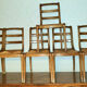 6 old straw chairs