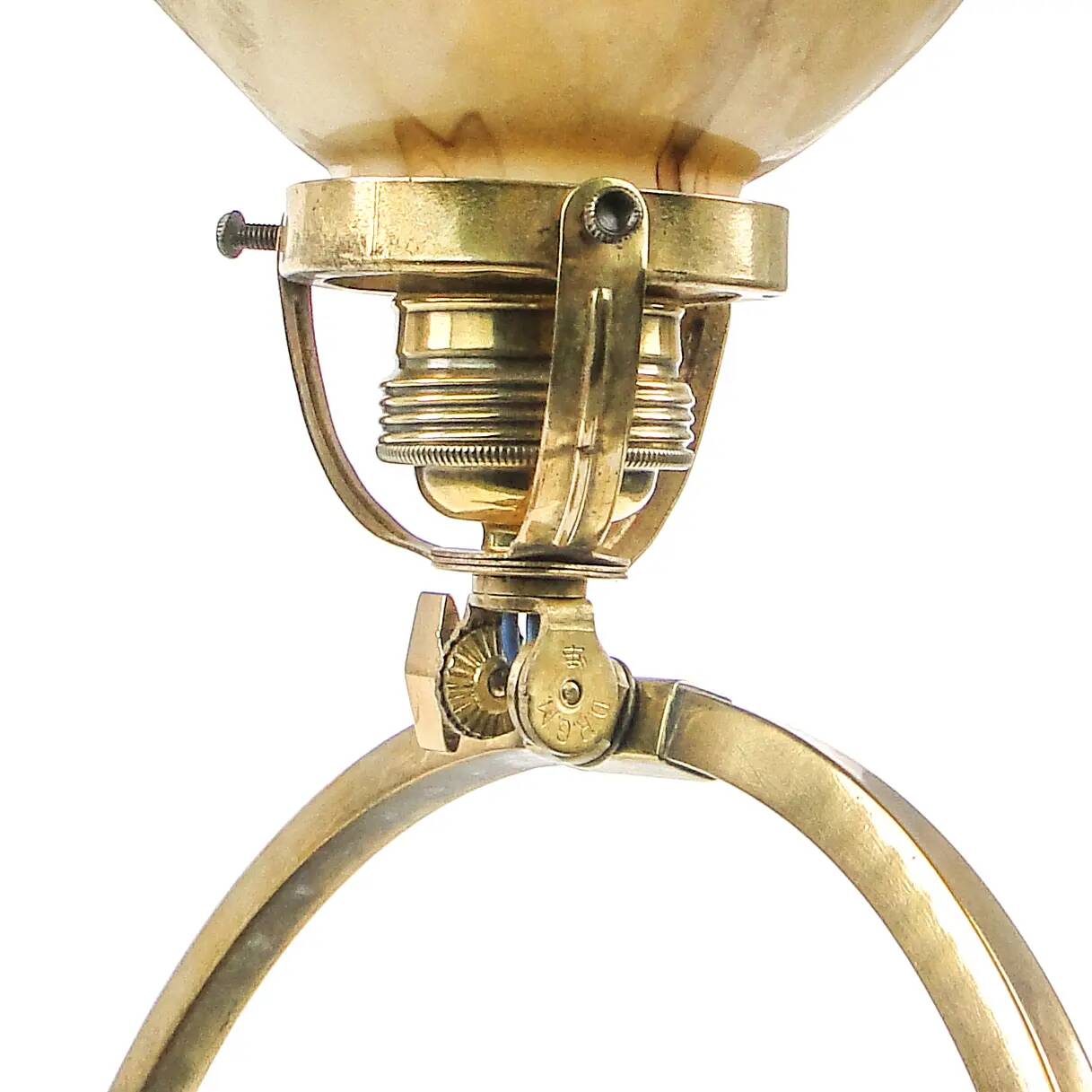 Art Deco table lamp, brass, glass, Germany, 1930s