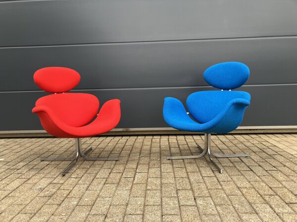 2x Artifort Pierre Paulin Big Tulip 1e éditie terug in Nieuwstaat!!