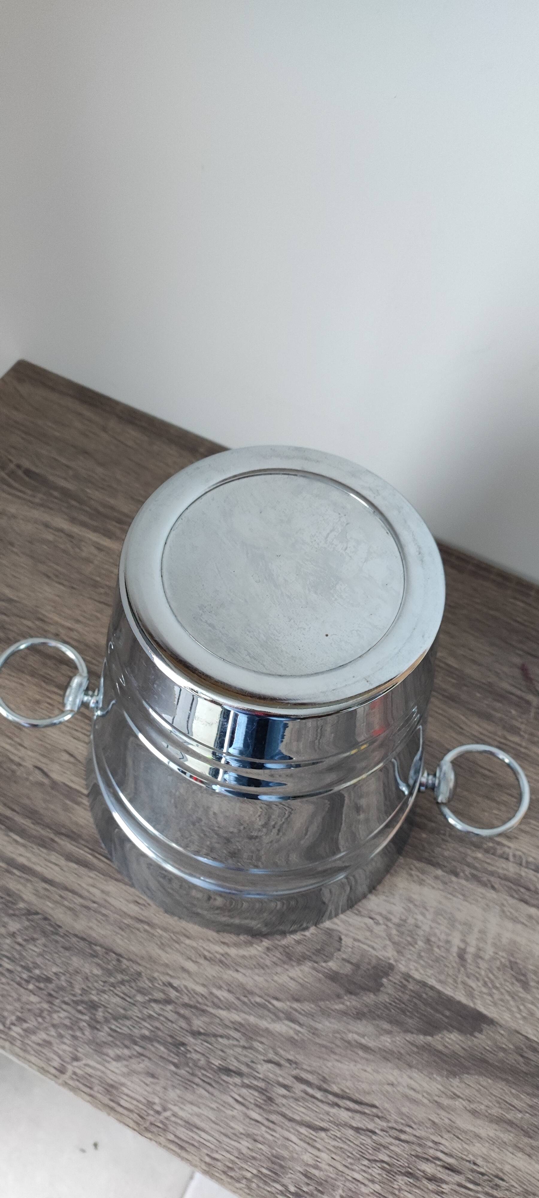 Vintage silver-plated metal champagne bucket