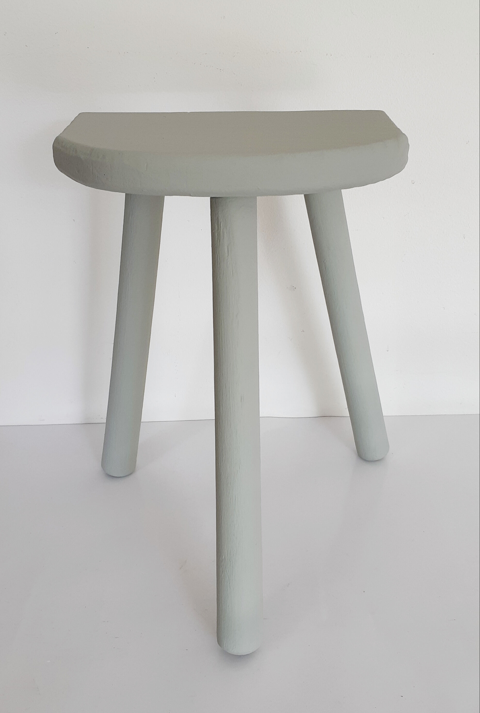 Tripod milking stool in patinated wood