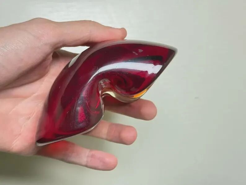 Murano Sommerso Ashtray / Catchall – Ruby Red (Circa 1960)
