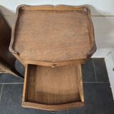 Pair of Louis XV style oak bedside tables