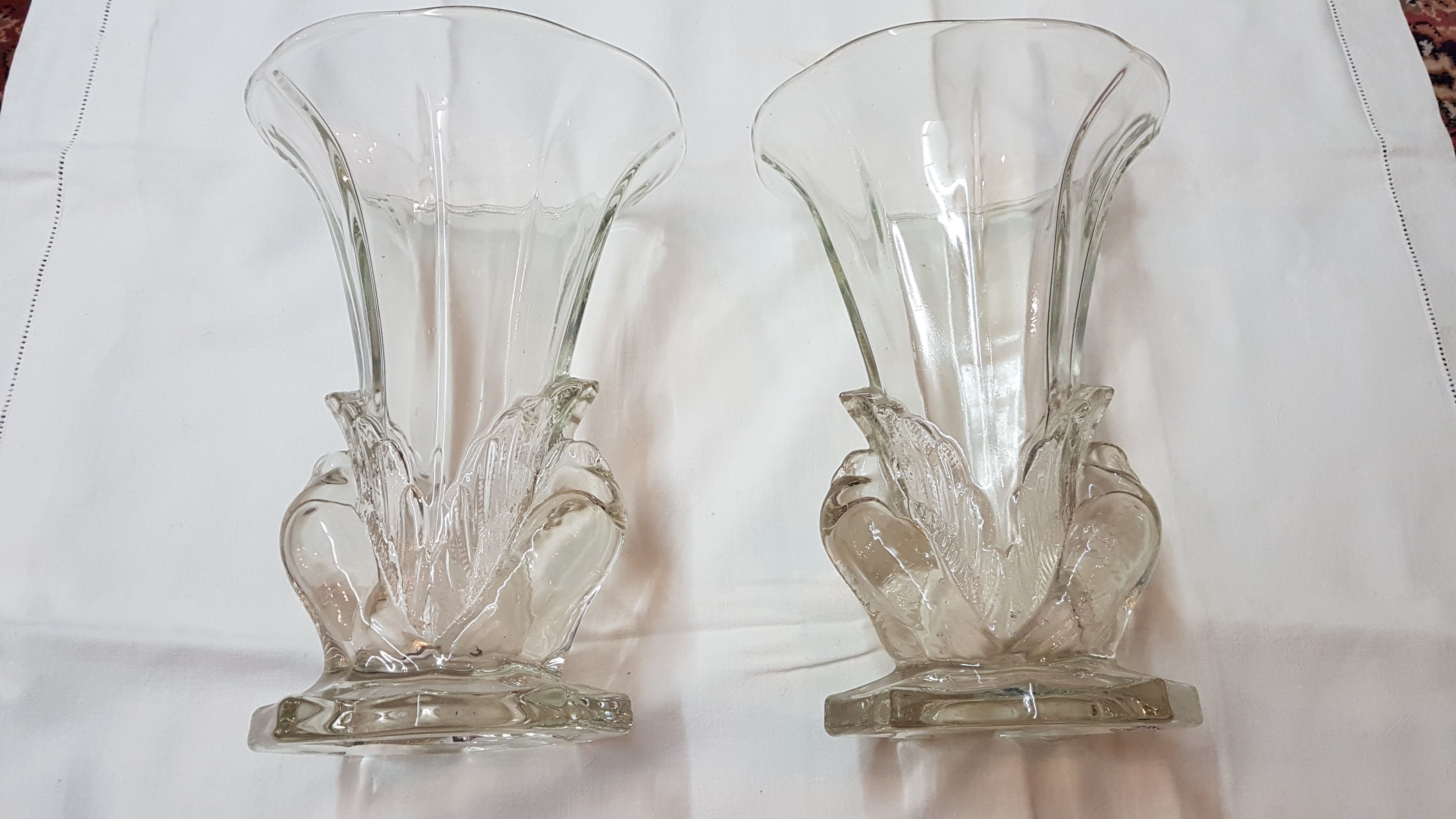 Pair of vases molded Crystal