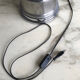 Matte metal and chrome lamp from the 1970s