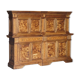 Italian Governess Buffet in Burr Pippy Oak with Geometric Marquetry