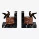 Vintage marble and brass bookend