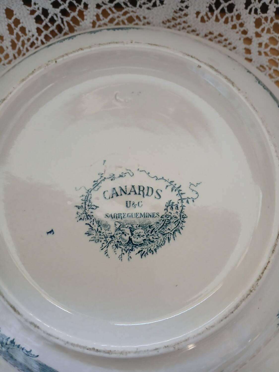 Old ironstone dish from Sarreguemines