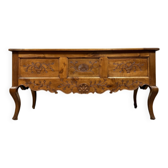 Bureau ancien style louis xv provençal en bois fruitier vers 1860-1880