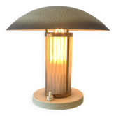 Art Deco Brass & Glass table lamp. France c.1920-30
