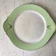 Plat à gâteaux vert pastel nid d'abeille moulin des loups / l'amandinoise années 52