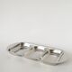 Rectangular stainless steel compartment dish, Design, 1970, 35 X 16 cm