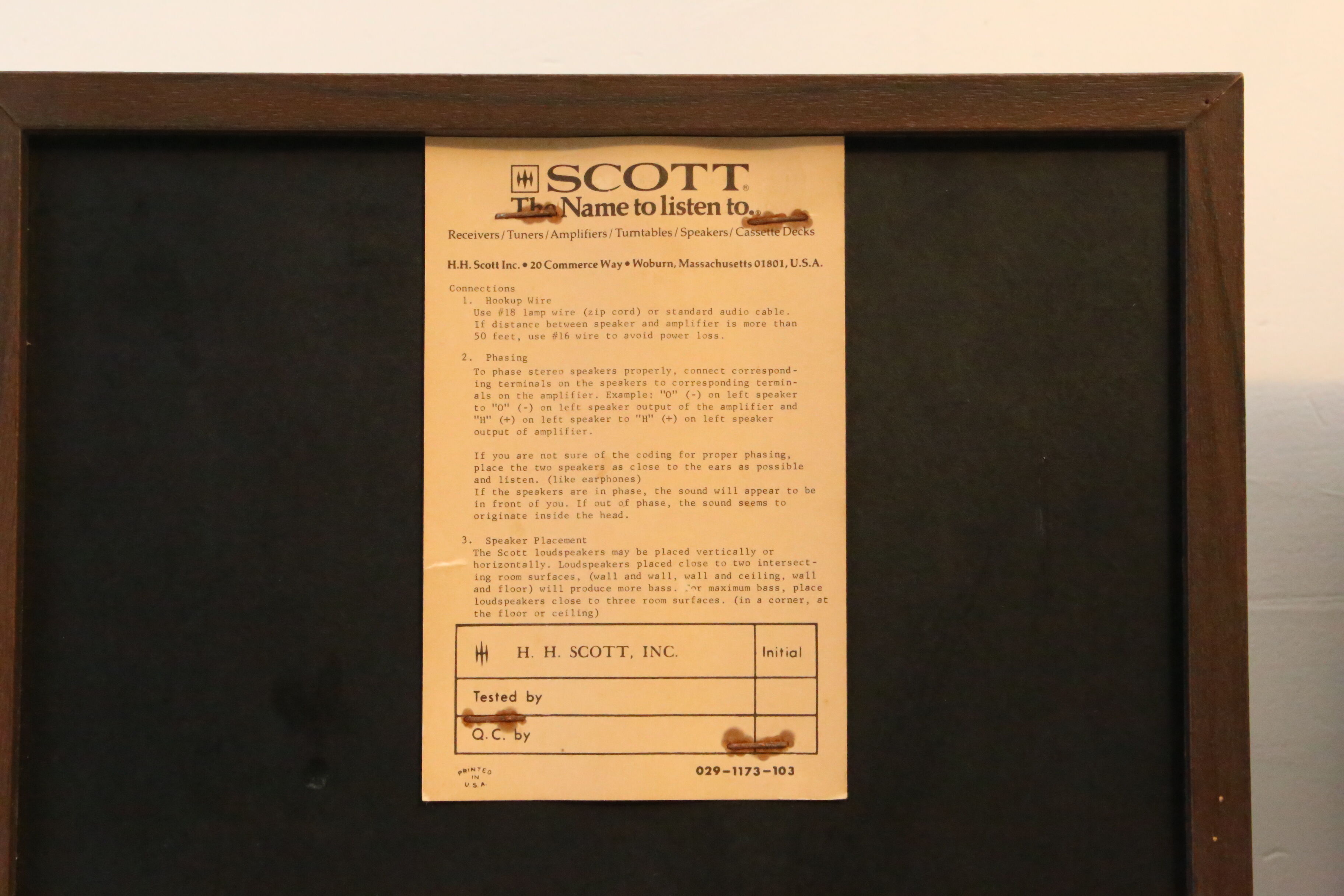 Scott s176b acoustic speakers, real vintage, made in Belgium