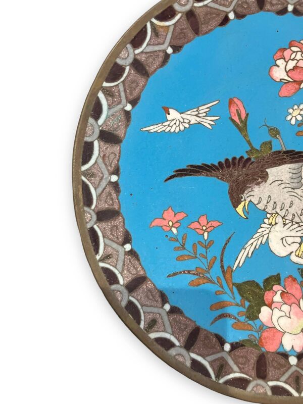 Plat en émail cloisonné Japon XIXeme