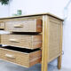 Desk in rattan and caning