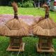 Paire de lampes paillote