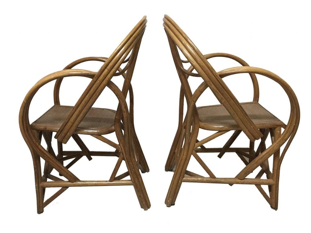 Pair of vintage rattan chair