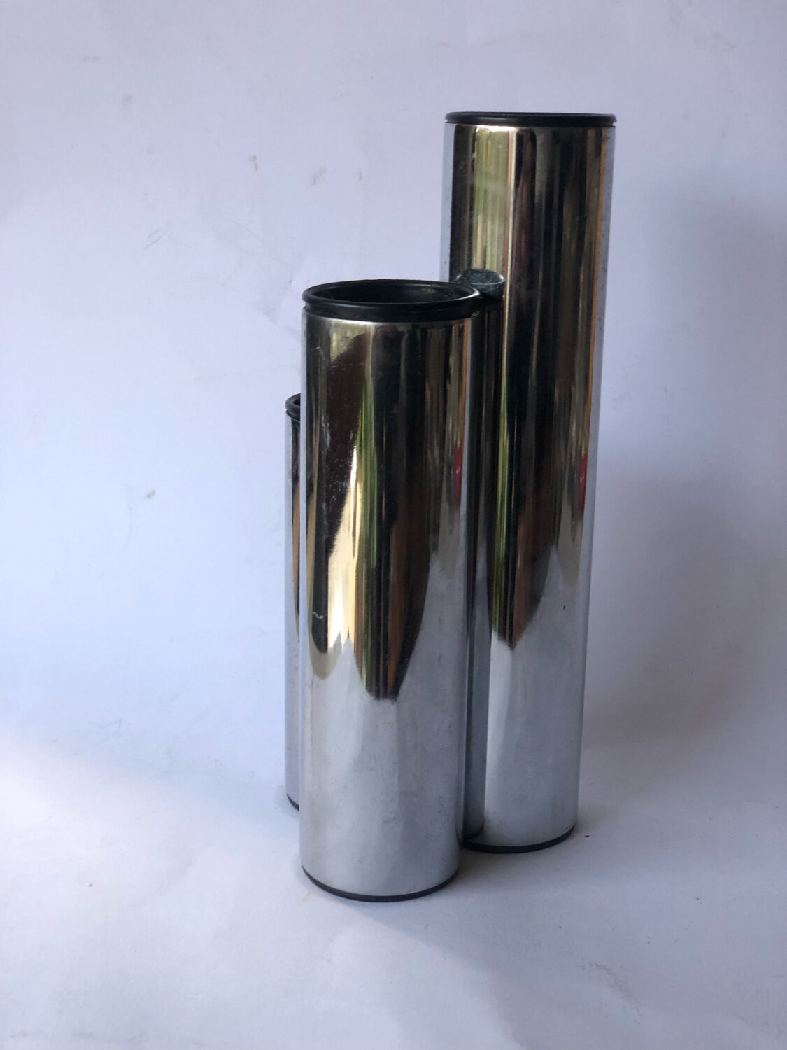 1970 metal triptych vase