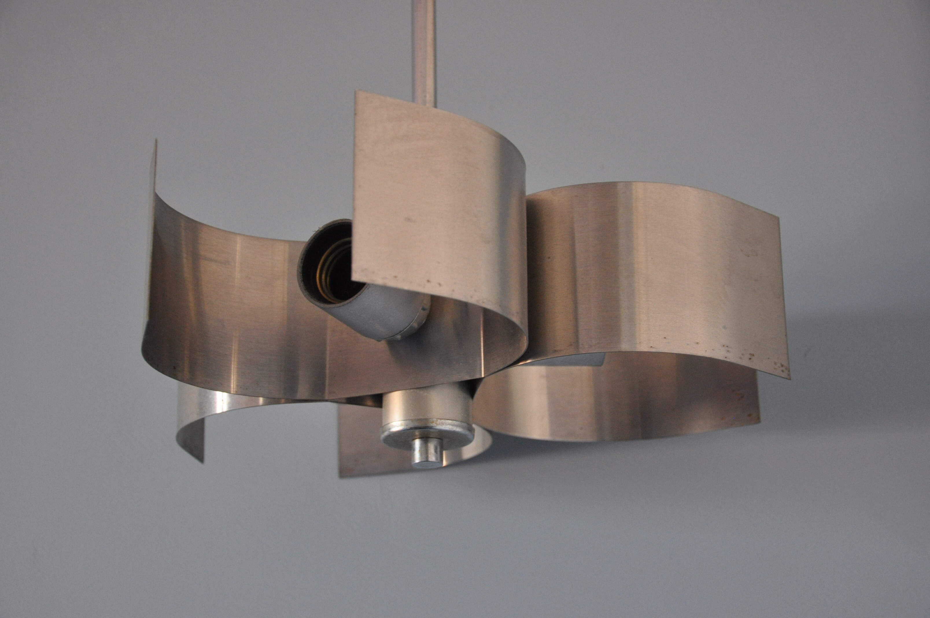 Brushed aluminum hanging 70s